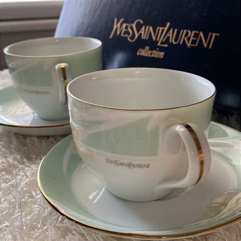 ysl cups|ysl cup and saucer logo.